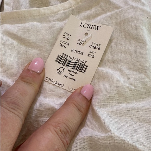 J. Crew Embroidered-trim shell Size XXS - Picture 10 of 11